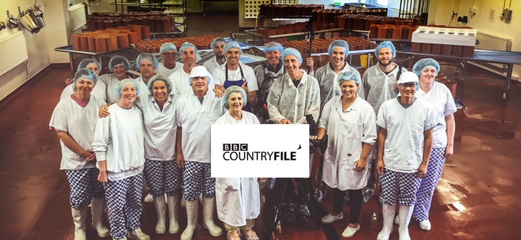 Shepherds Purse team and the crew from Countryfile